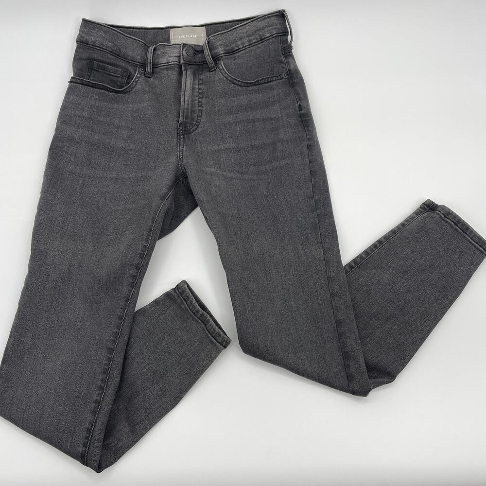 EVERLANE Jeans Authentic Stretch Mid Rise Women Size 28 Ankle Skinny Grey Denim